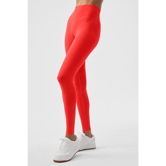 Alo Yoga 7/8 Airlift Leggings Red Hot Summer Sz XS Advantage Racerback Bra Sz S - Picture 10 of 16